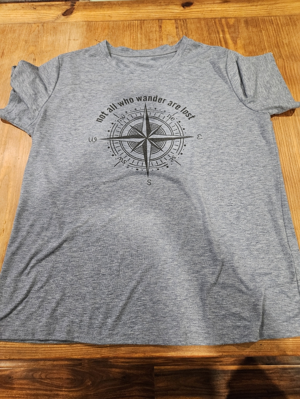 Source Unknown Women's Heather Gray Compass Graphic Tee - Crew Neck